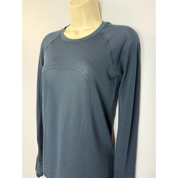 Lululemon Swiftly Speed Long Sleeve Blue Women's 6 Stretch Performance Running - Picture 4 of 11